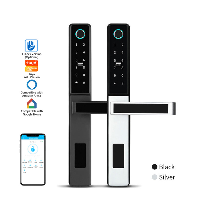 High Security Door Smart Lock Doorbell Tuya App Home Use Room Kunci Pintu Elektronik Berwarna-warni