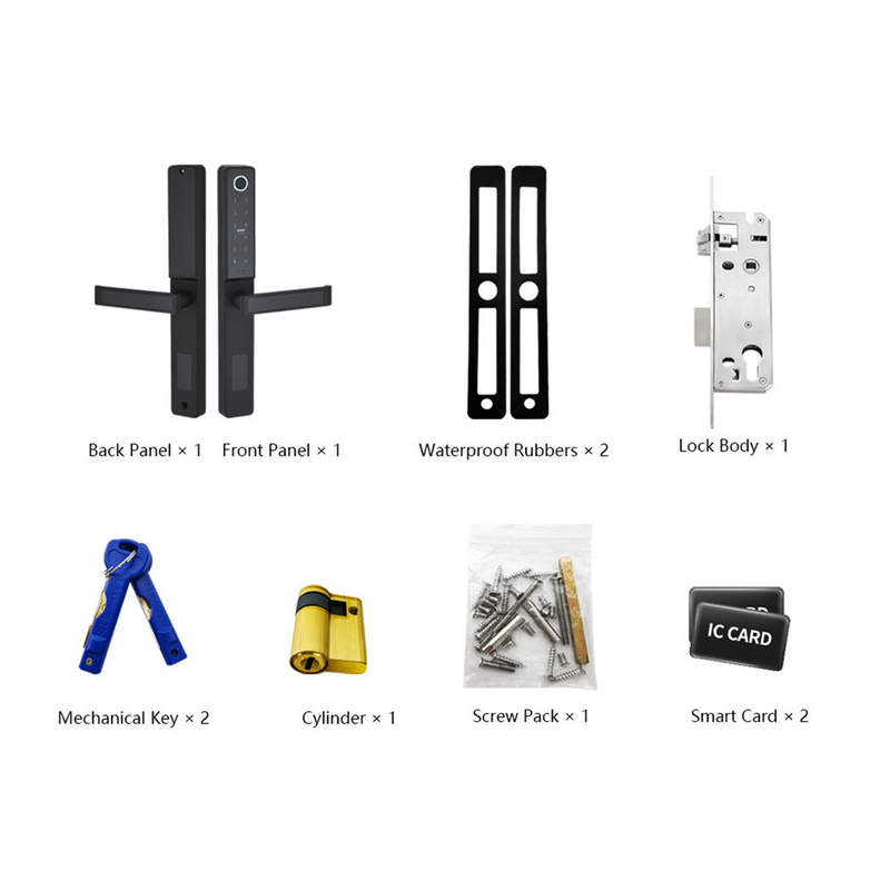 High Security Door Smart Lock Doorbell Tuya App Home Use Room Kunci Pintu Elektronik Berwarna-warni